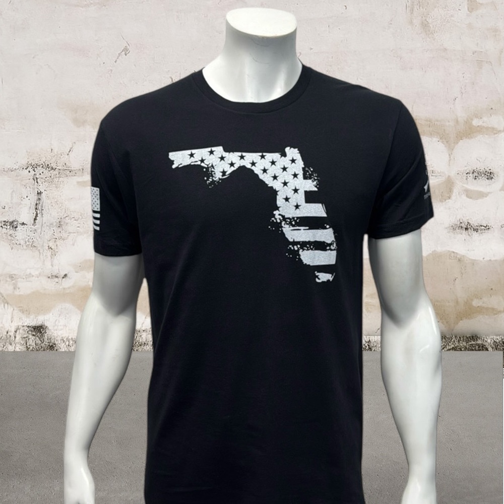 Grunt Style "Florida State" Military Black White Graphic T-Shirt Size Medium New